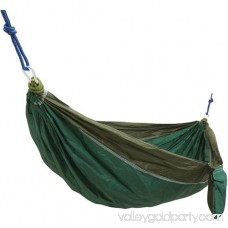 Survival Gear 1-Person High-Thread-Count Parachute Hiking and Camping Hammock with Ropes and Carabiners 556097072